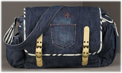 burberry denim diaper bag